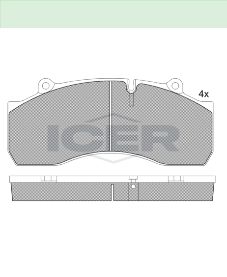 ICER 151437 IVECO SCANİA 4 SERİSİ FREN DİSK BALATASI
